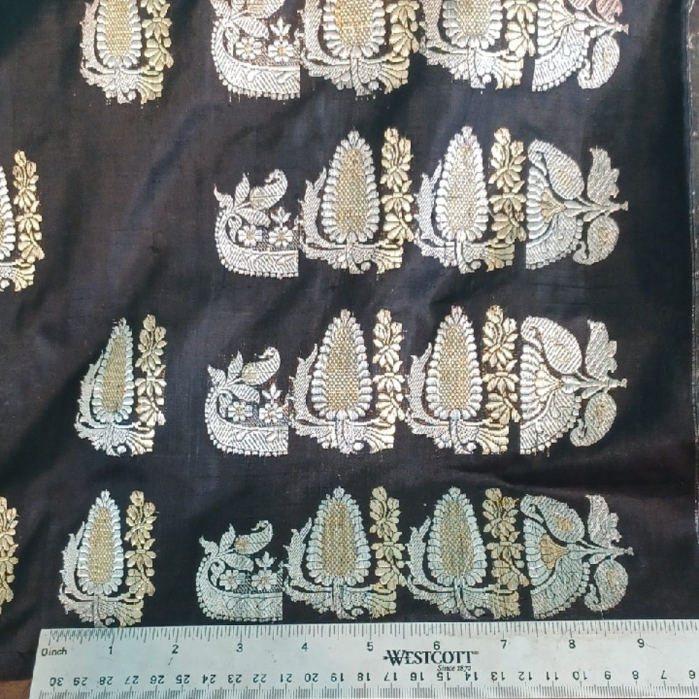 Saree Black with Gold and Silver Embroidery 6431